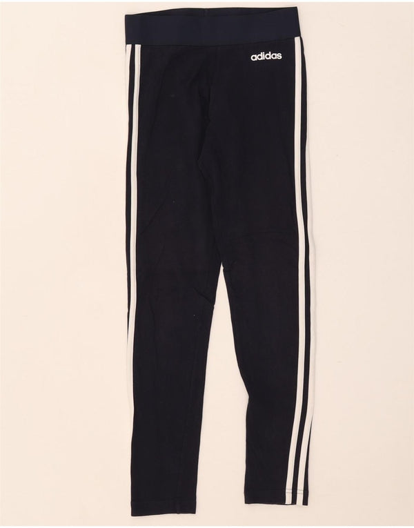 Legginsy Damskie Adidas UK 4/6 XS Granatowe, Bawełniane