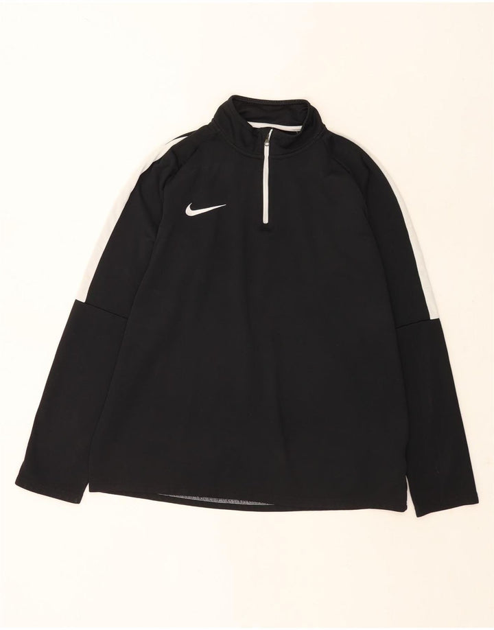 Męski dres Nike z zamkiem błyskawicznym, duży, czarny poliester z blokami kolorów