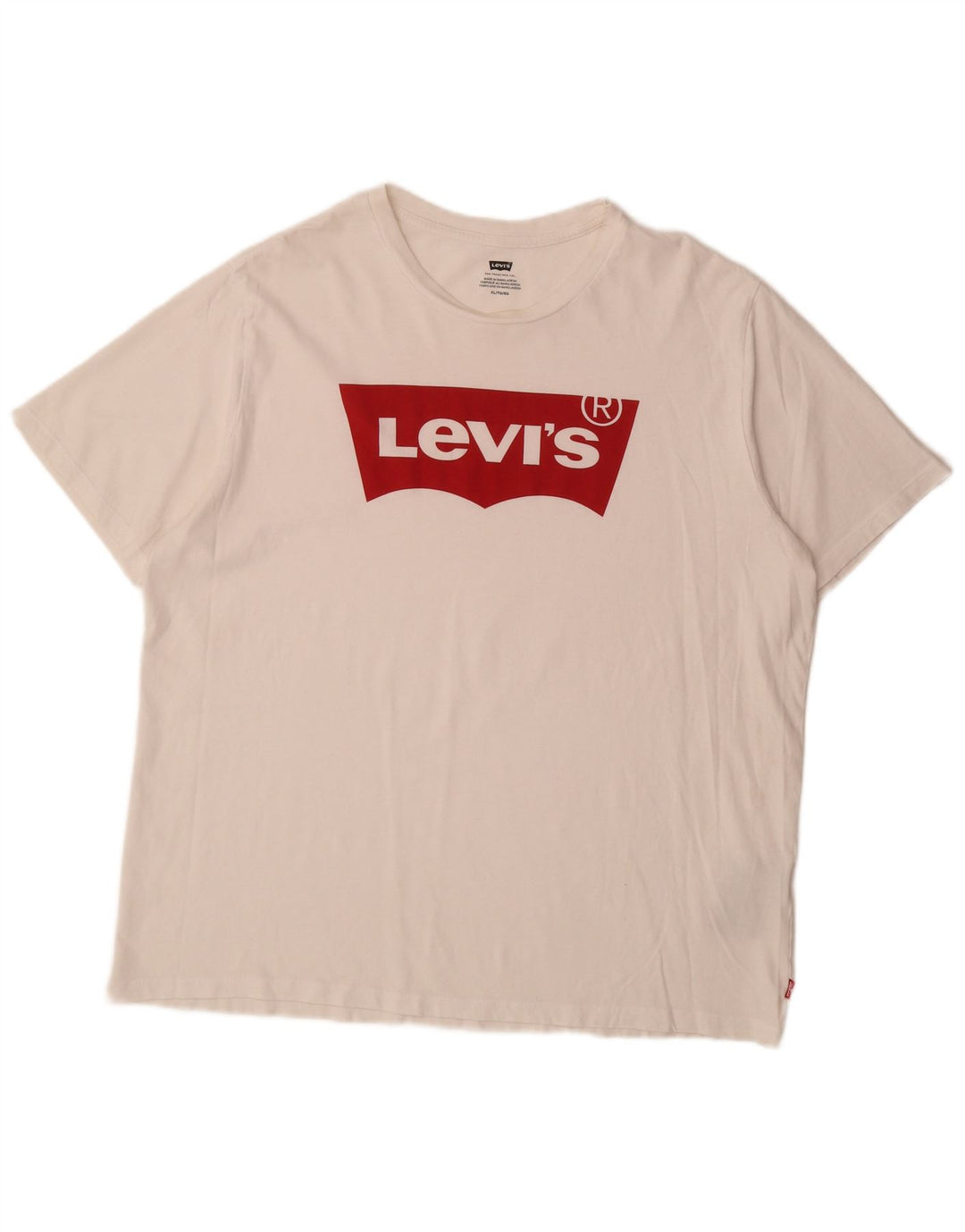 Męski T-shirt z grafiką LEVI'S Top XL, biała bawełna