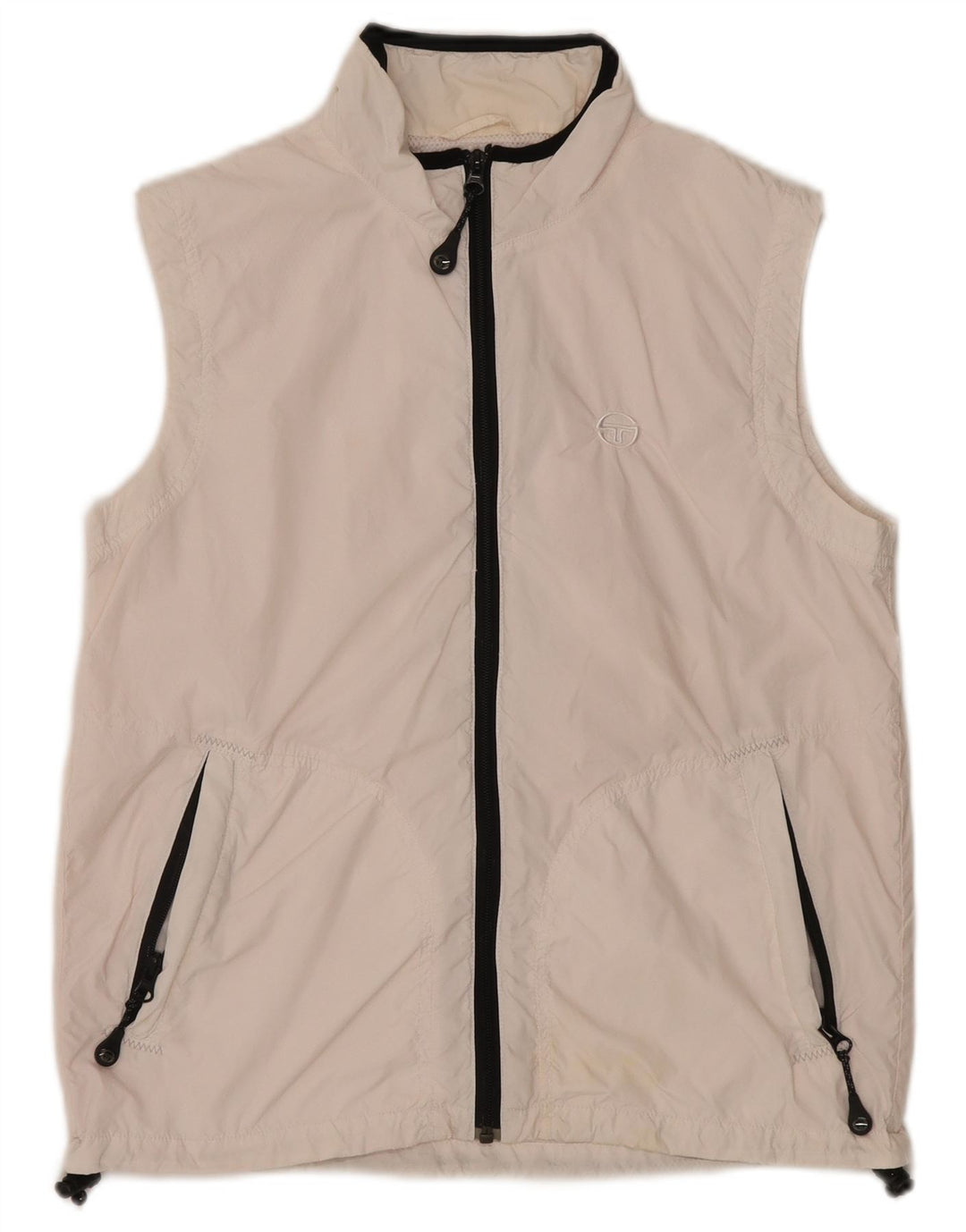 SERGIO TACCHINI Damska bluza dresowa bez rękawów IT 46 duża biała