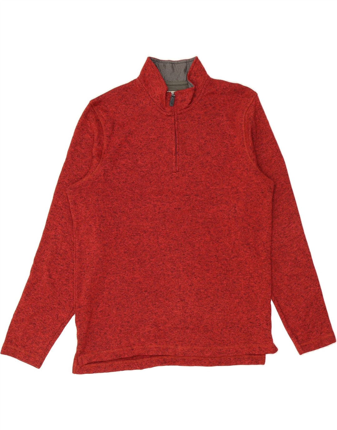 WRANGLER Mens Zip Neck Sweatshirt Jumper Medium Red Polyester Vintage Wrangler and Second-Hand Wrangler from Messina Hembry 