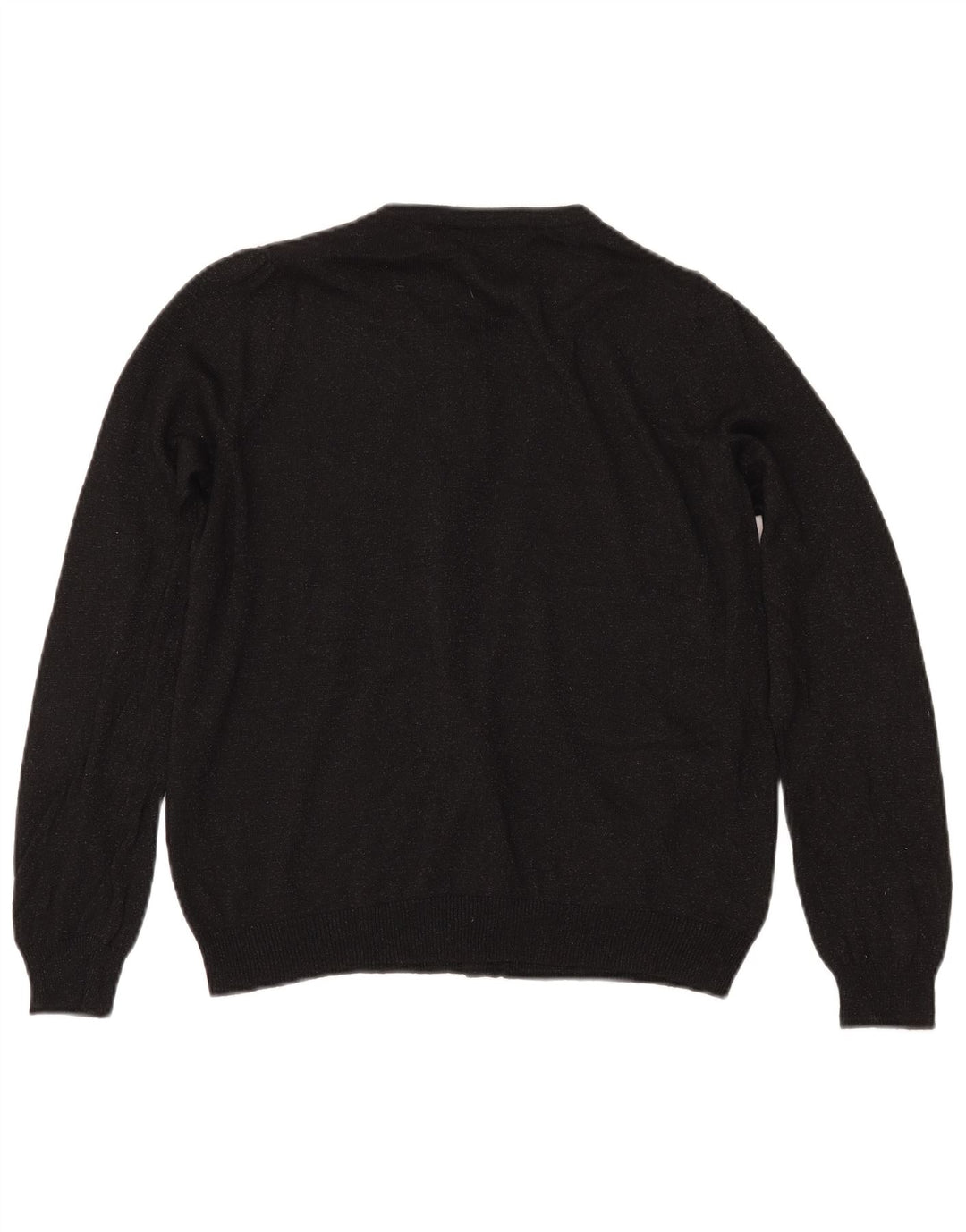 MARKS & SPENCER Damski sweter kardigan UK 14 Średni czarny nakrapiany