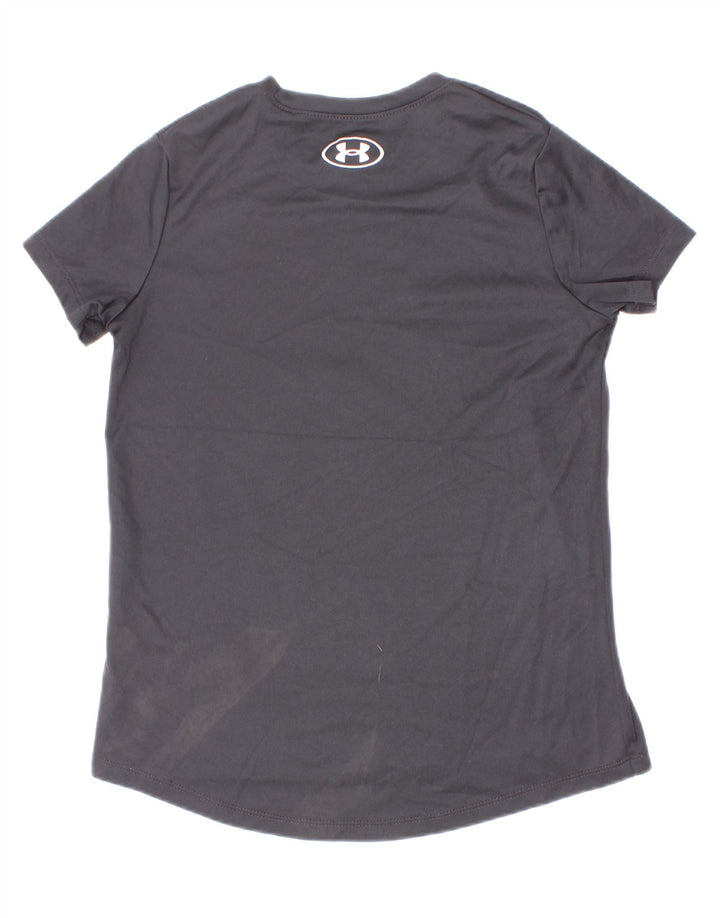 Chłopięcy T-shirt z grafiką Under Armour 7-8 lat, mały, szary, poliester