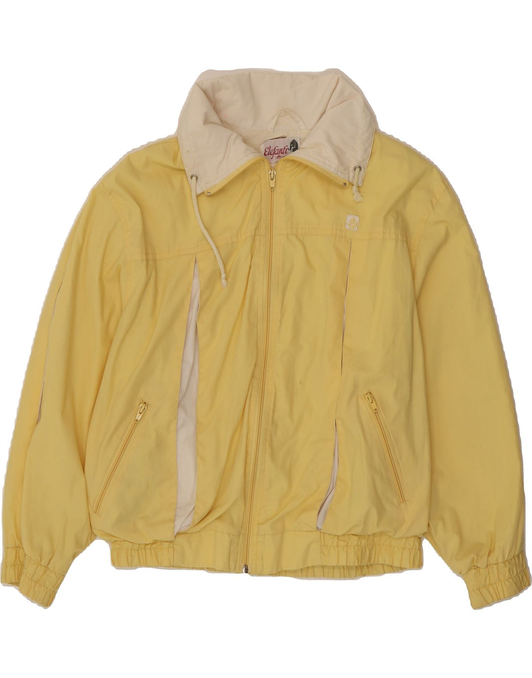 VINTAGE Womens Tracksuit Top Jacket UK 16 Large Yellow Vintage Vintage and Second-Hand Vintage from Messina Hembry 