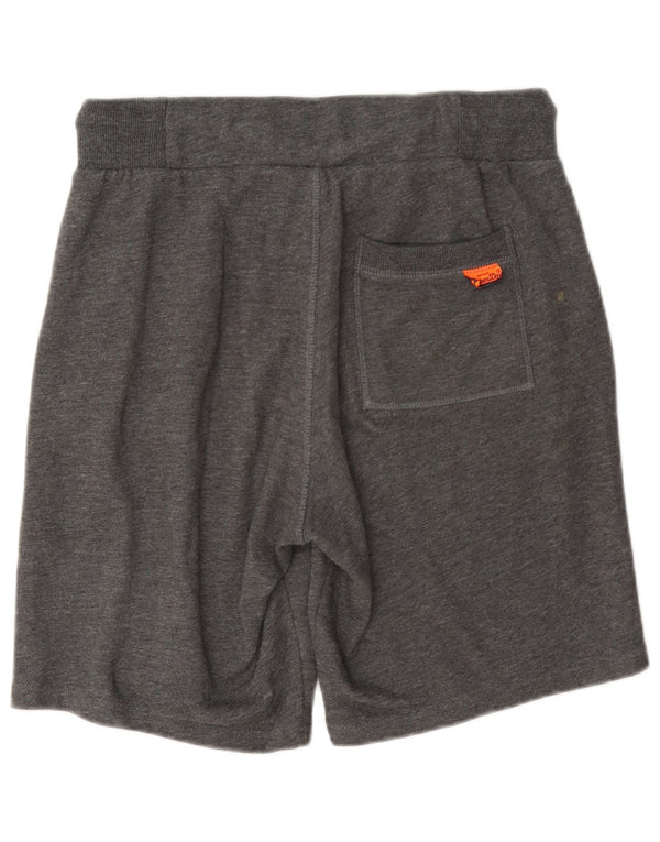 Męskie spodenki sportowe Superdry z grafiką, małe, szare, bawełniane