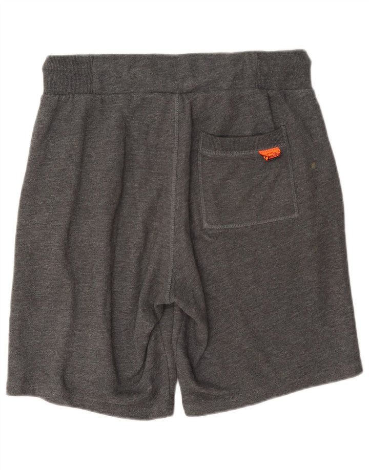 Męskie spodenki sportowe Superdry z grafiką, małe, szare, bawełniane