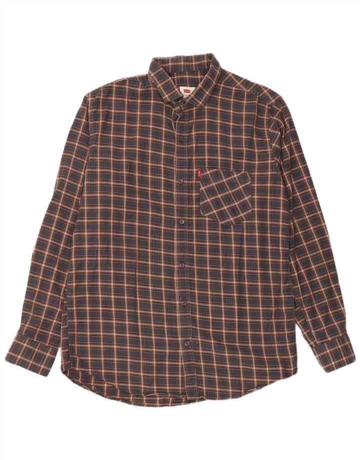 Koszula męska Levi's Slim Fit XL w granatową kratkę