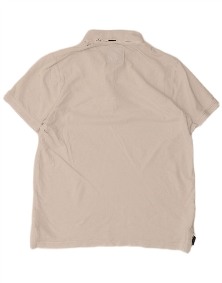 Crew Clothing Męska koszulka polo, duża, biała, bawełniana