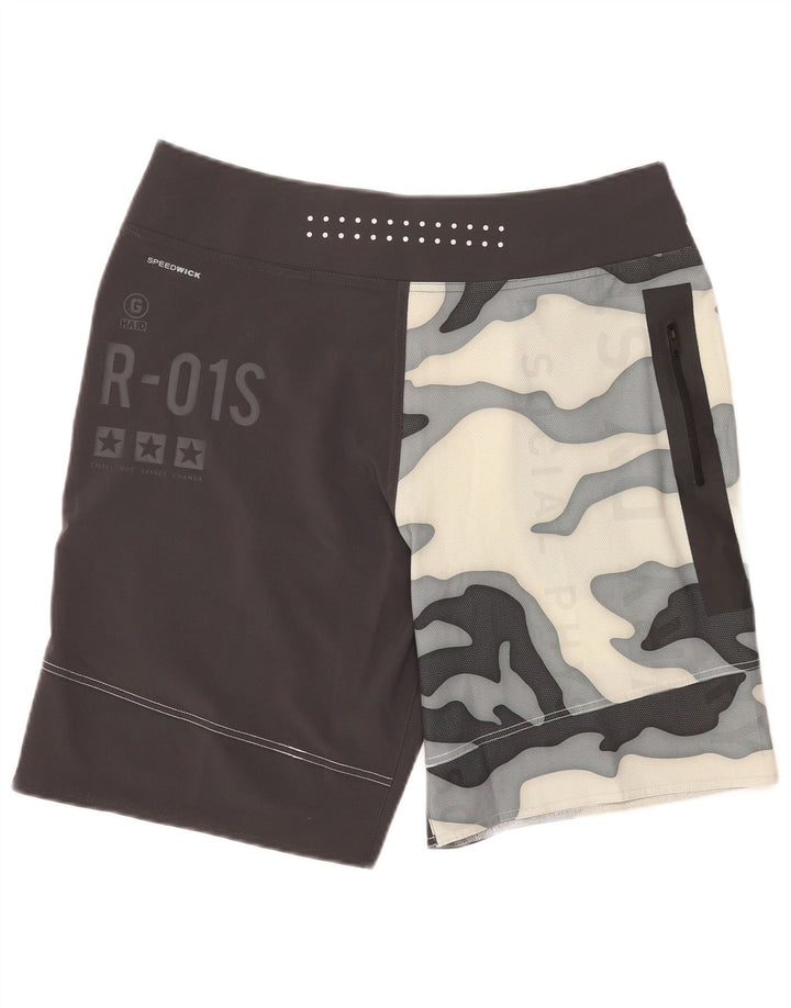 Męskie spodenki kąpielowe Reebok Speedwick Graphic w kolorze średniej czerni