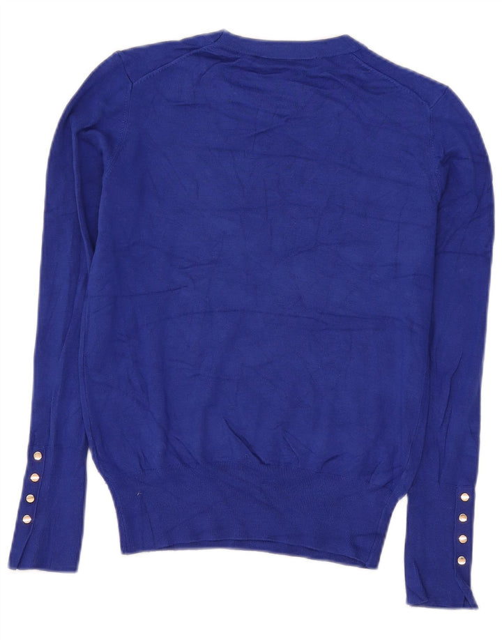 Sweter damski Zara z okrągłym dekoltem, UK 12, średni niebieski