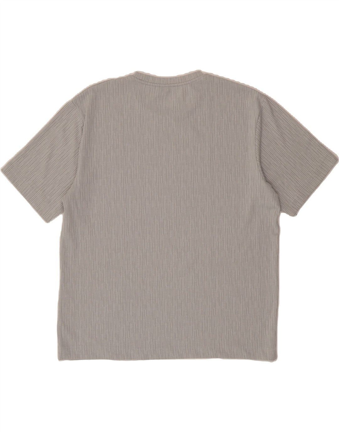 ZARA Womens Oversized T-Shirt Top UK 18 XL Grey Pinstripe Polyester Vintage Zara and Second-Hand Zara from Messina Hembry 