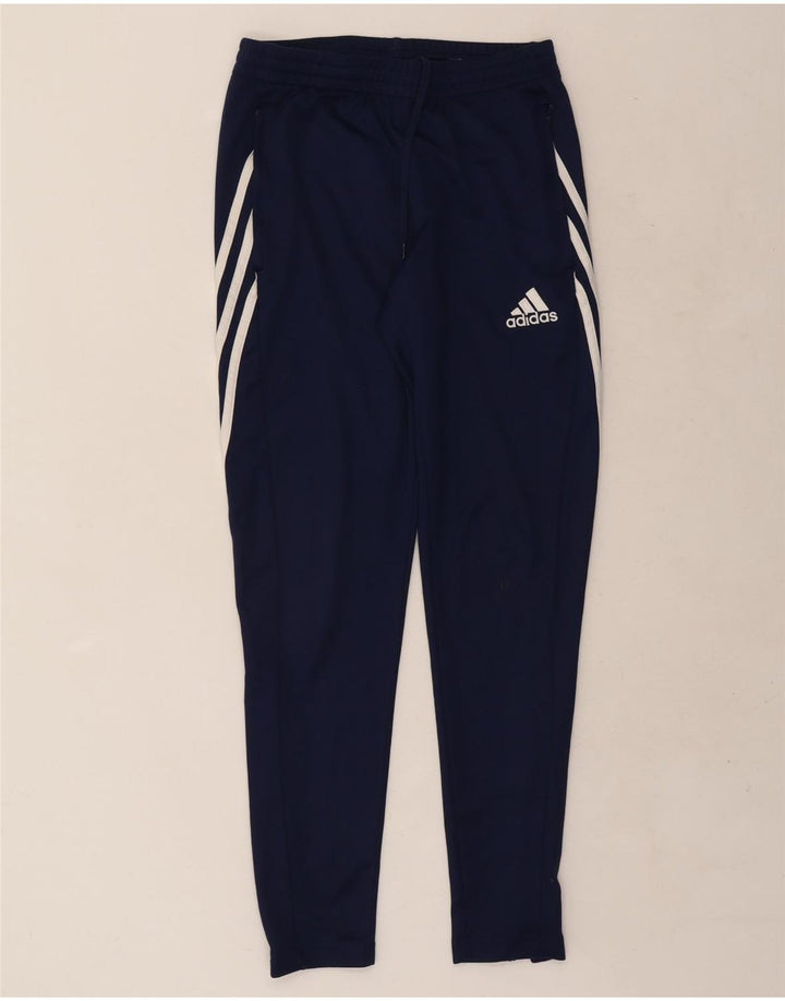 Męskie spodnie dresowe Adidas Climalite, małe, granatowe, z poliestru
