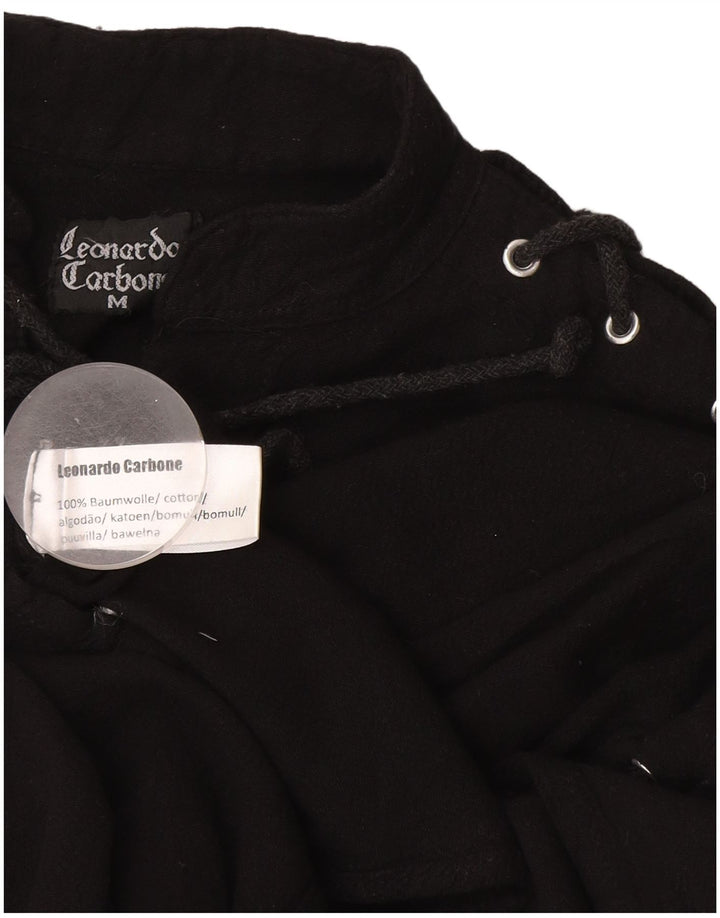 Damska bluzka koszulowa Leonardo Carbone UK 14, średnia czarna bawełna