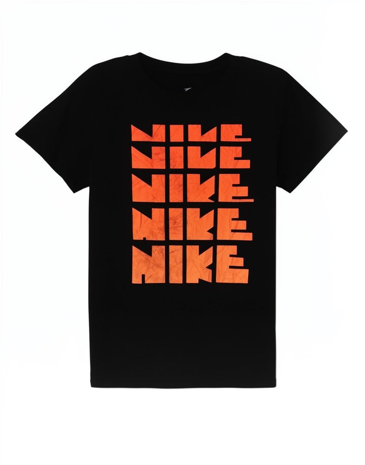 Damska koszulka z grafiką Nike Top UK 12, średnia czarna bawełna