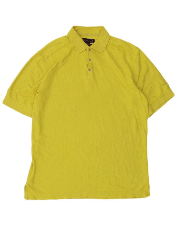 Męska koszulka polo Tommy Bahama, średnia żółta bawełna