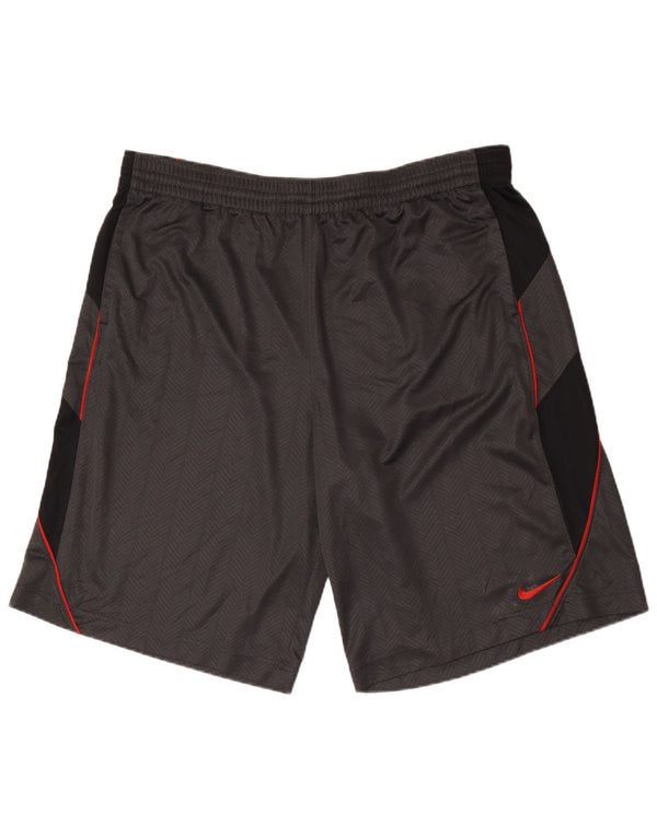 Męskie spodenki sportowe Nike 2XL Szary poliester z blokami kolorów
