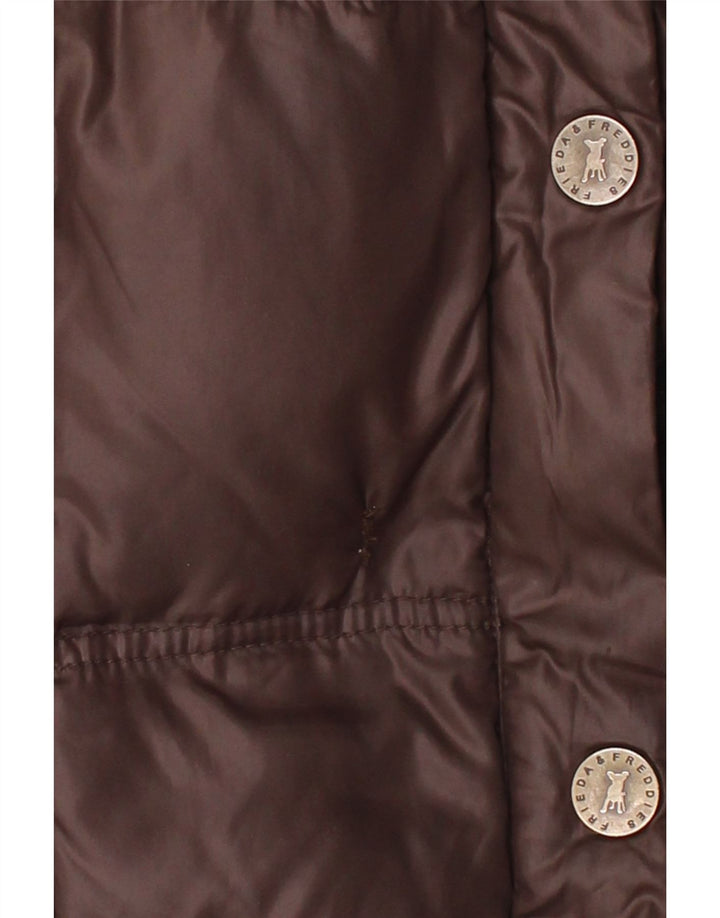 FRIEDA & FREDDIES Womens Hooded Padded Coat UK 16 Large Brown