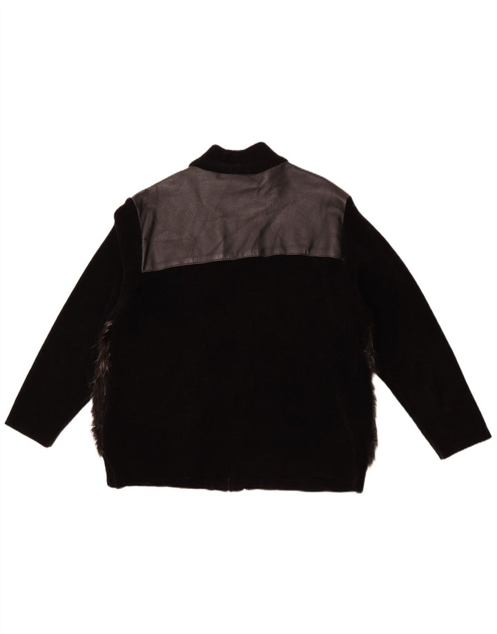 Kurtka skórzana damska VINTAGE UK 18 XL Czarna skóra