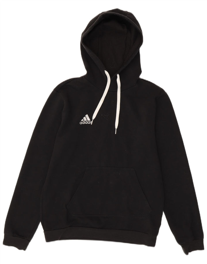 Męski sweter z kapturem ADIDAS, mały, czarny, bawełniany