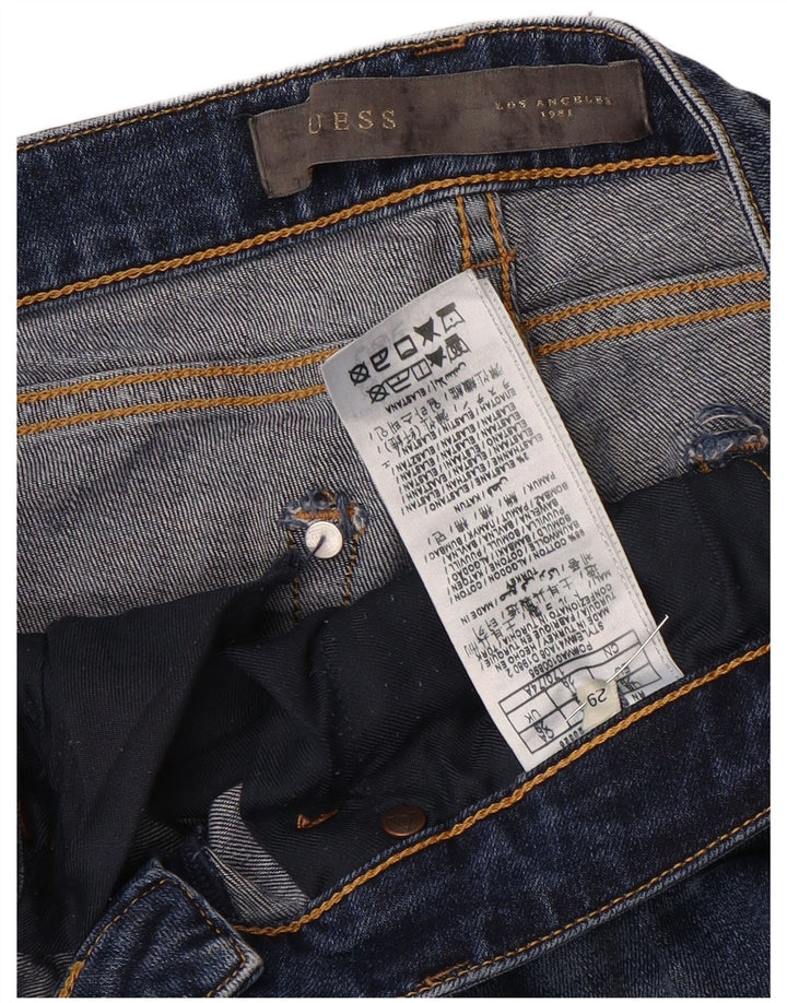 Guess Damskie Proste Dżinsy W29 L31 Niebieskie Bawełniane