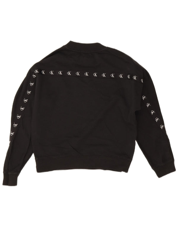 Damska bluza z grafiką Calvin Klein Jeans, UK 14, duża, czarna