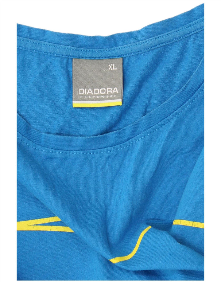 Męska koszulka graficzna DIADORA Top XL niebieska