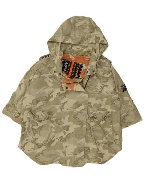 Damska kurtka wojskowa Superdry Oversize z rękawem 3/4, UK 14, średni khaki