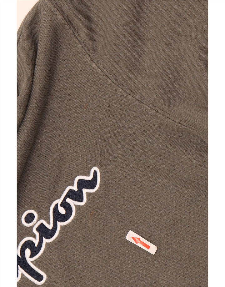 Męski sweter z kapturem i grafiką CHAMPION, średnia bawełna khaki
