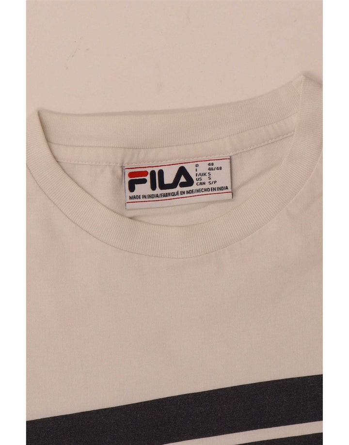 Męski T-shirt z grafiką Fila, mały, biały