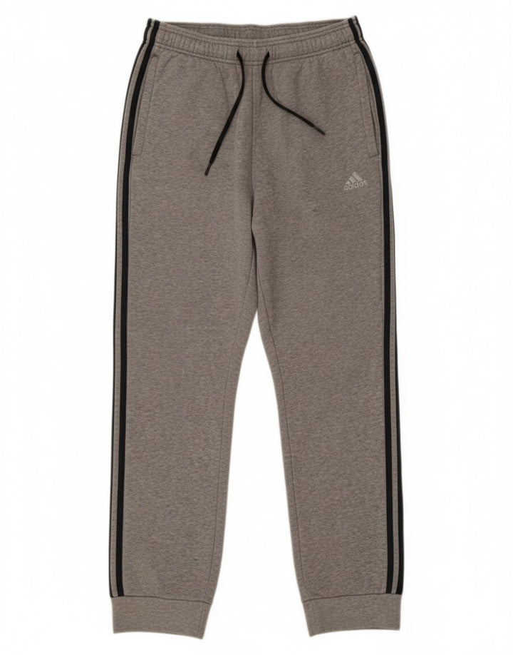 Męskie spodnie dresowe Adidas, średnioszare, bawełniane