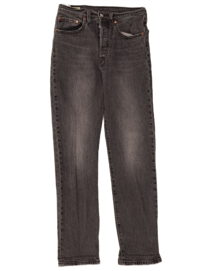Damskie dżinsy Levi's 501 Straight W26 L30 Szara bawełna