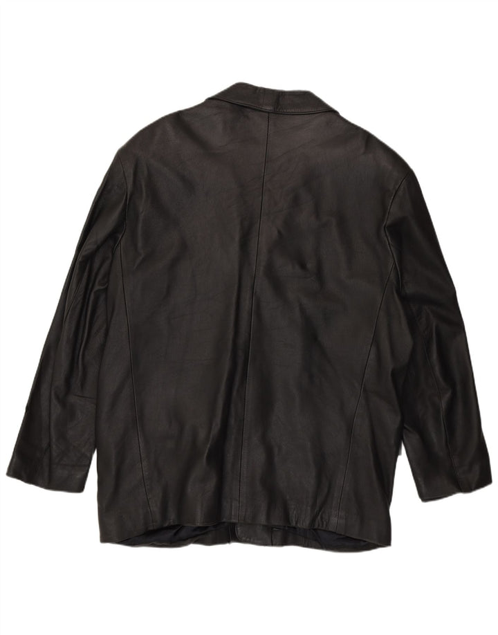 Męska kurtka skórzana Regina UK 44 2XL Czarna skóra