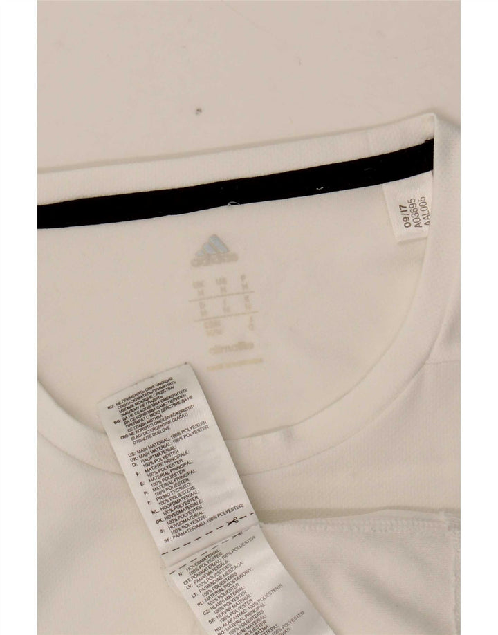 Adidas Męski T-shirt Climalite Top Średni Biały Poliester