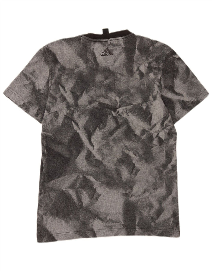 Męski T-shirt z grafiką ADIDAS, mały, szary Tie Dye
