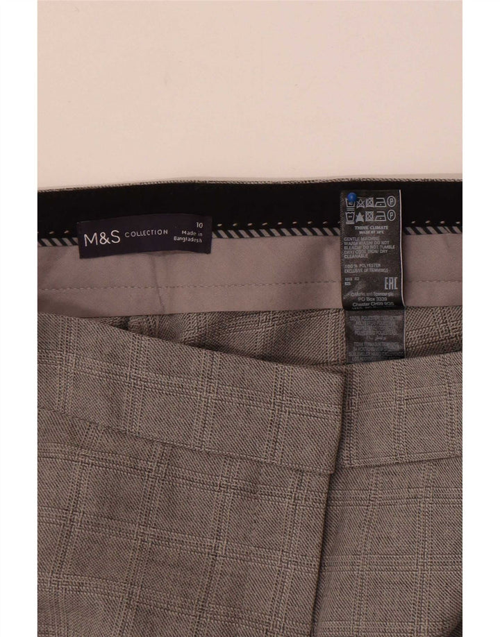 Damskie spodnie Chino Marks & Spencer UK 10 Small W27 L30 Szara kratka