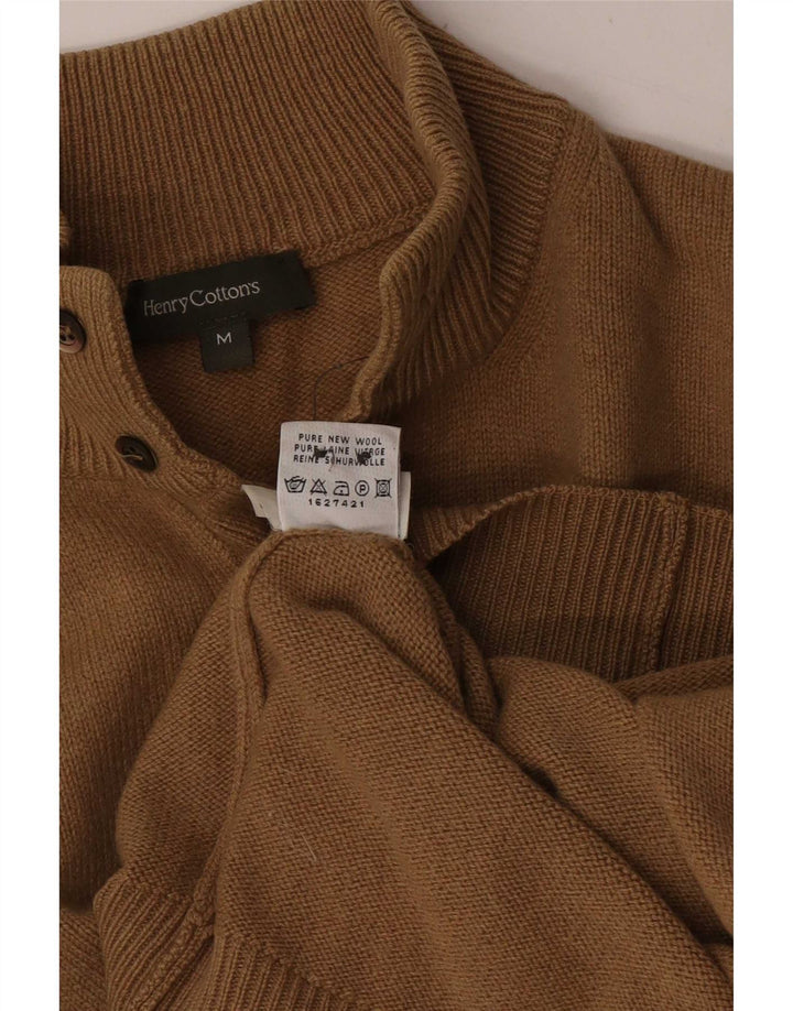 Męski sweter zapinany na guziki Henry Cottons Średni beżowy wełniany