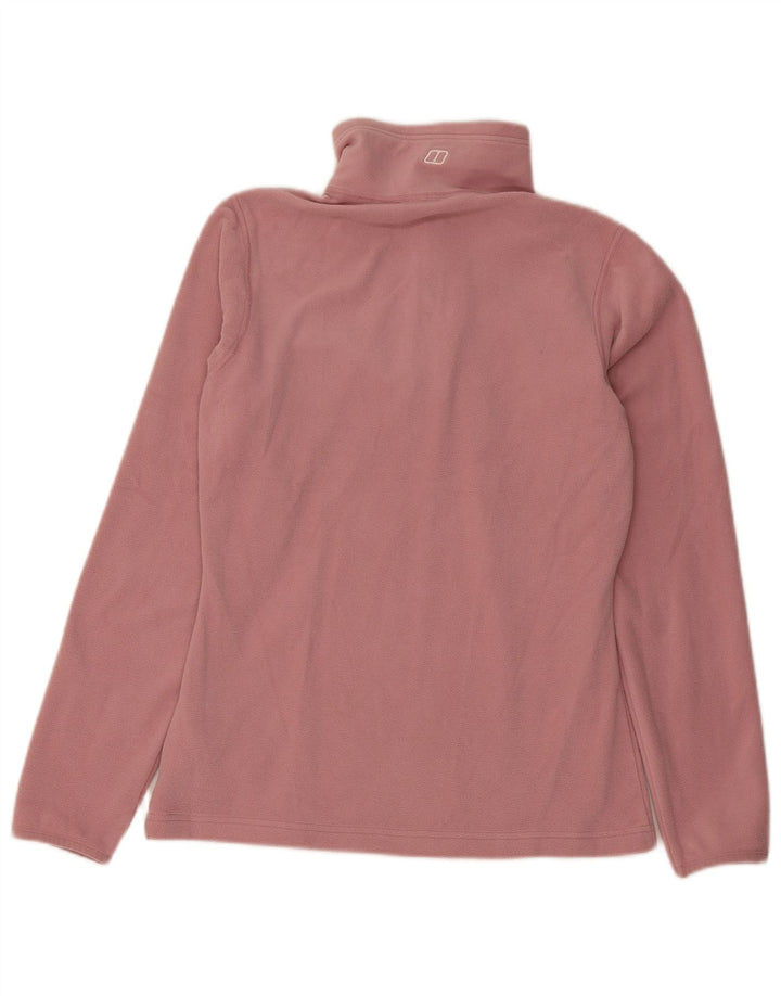 Damski sweter polarowy Berghaus z zamkiem błyskawicznym UK 10, mały, różowy poliester
