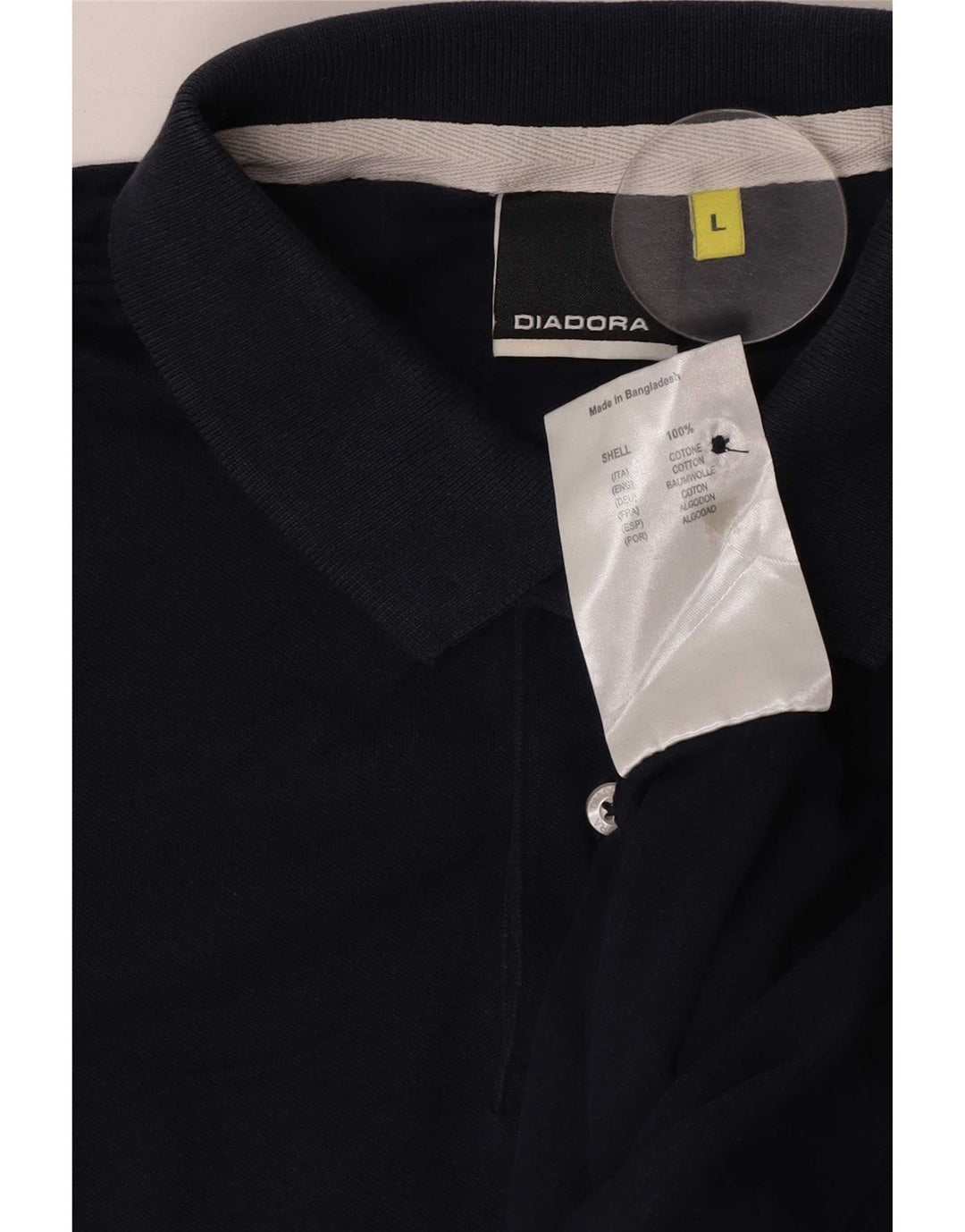 Męska koszulka polo Diadora, duża, granatowa, bawełniana