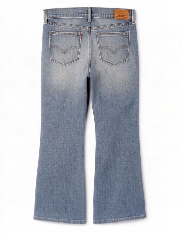 Damskie jeansy Levi's 522 Ultra Low Bootcut US 4 Small W27 L28 Niebieska bawełna