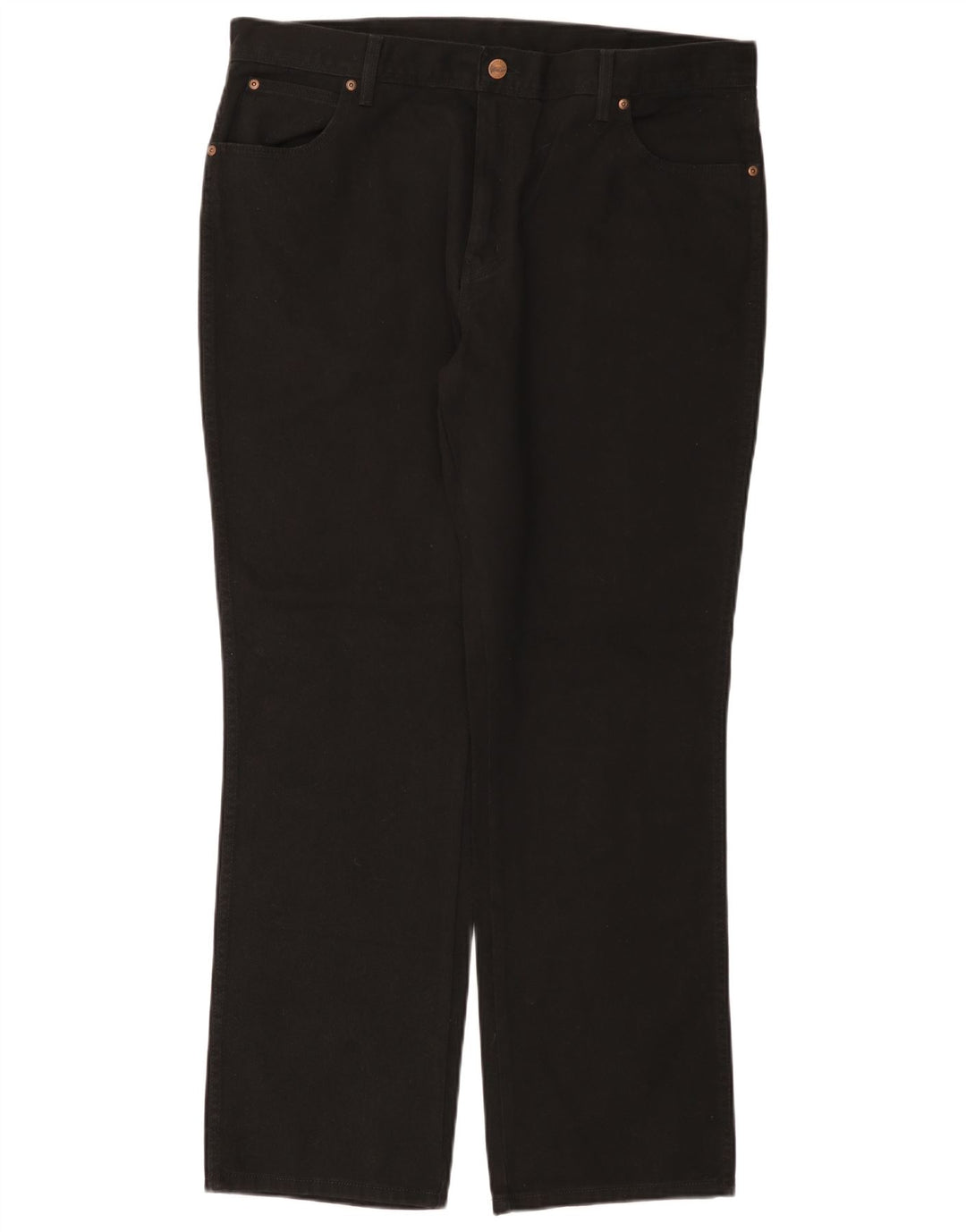 Damskie proste jeansy WRANGLER W40 L32, czarne, bawełniane