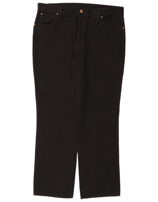 Damskie proste jeansy WRANGLER W40 L32, czarne, bawełniane