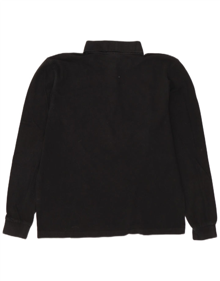 Męska koszulka polo CHAMPION z długim rękawem, średnia czarna, bawełniana