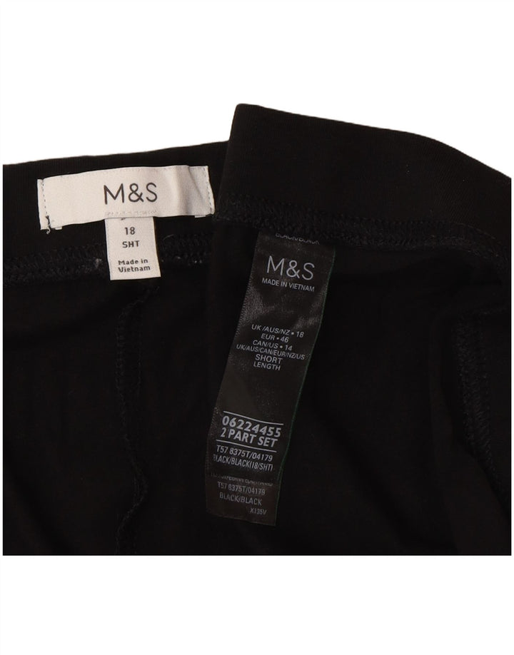 Legginsy damskie Marks & Spencer UK 18 XL, czarne, bawełniane
