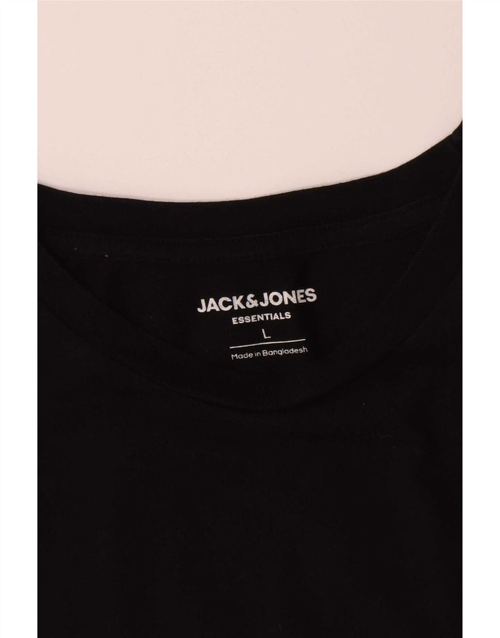 T-shirt męski Jack & Jones, duży, czarny, bawełniany