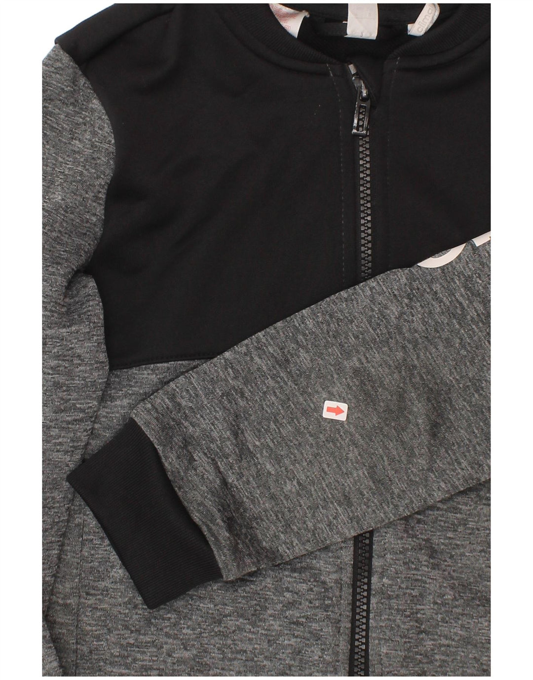Chłopięca kurtka dresowa Adidas Climalite Top Jacket 7-8 lat Szara, z blokami kolorów