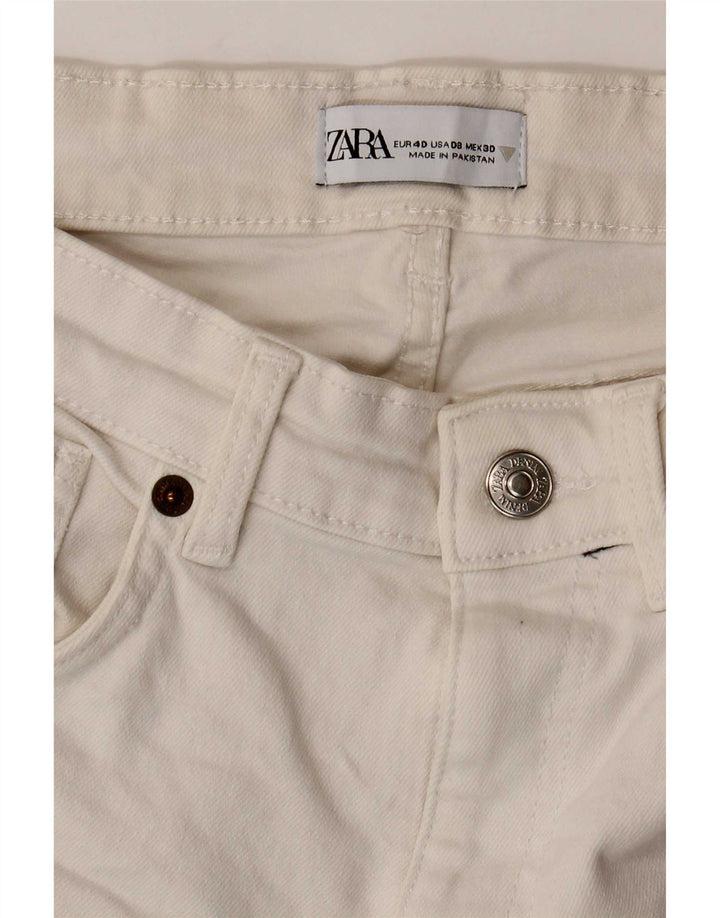 Krótkie jeansy damskie Zara EU 40 Medium W30 L23 Białe