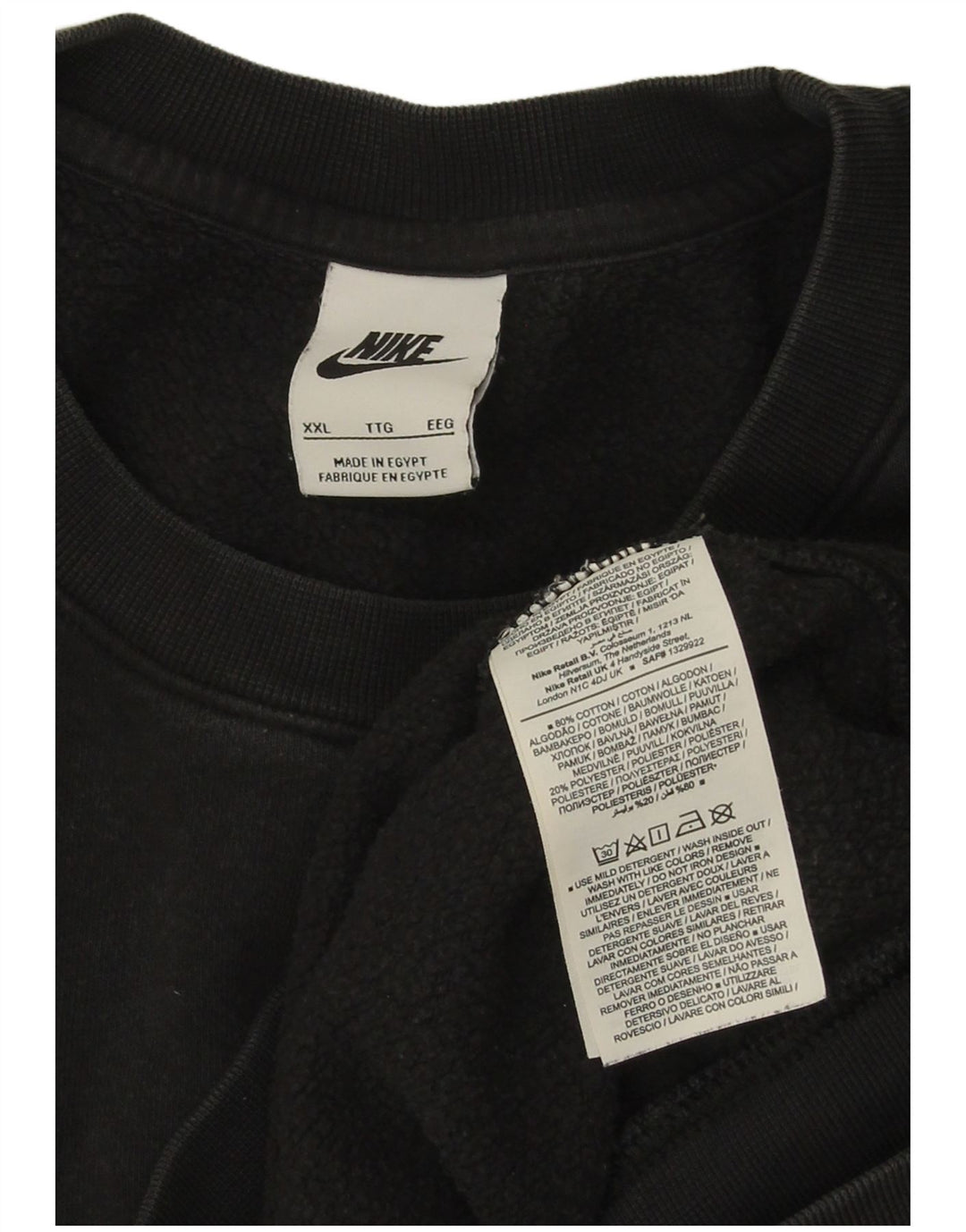 Męska bluza dresowa Nike 2XL, czarna, bawełniana