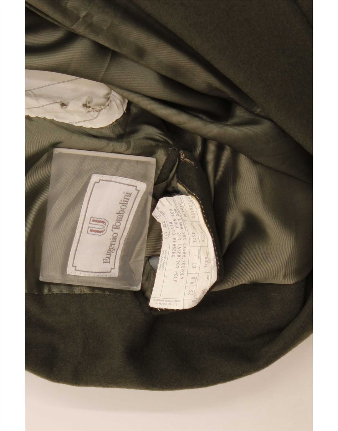 Vintage męska marynarka zapinana na 2 guziki IT 52 XL, wełna khaki