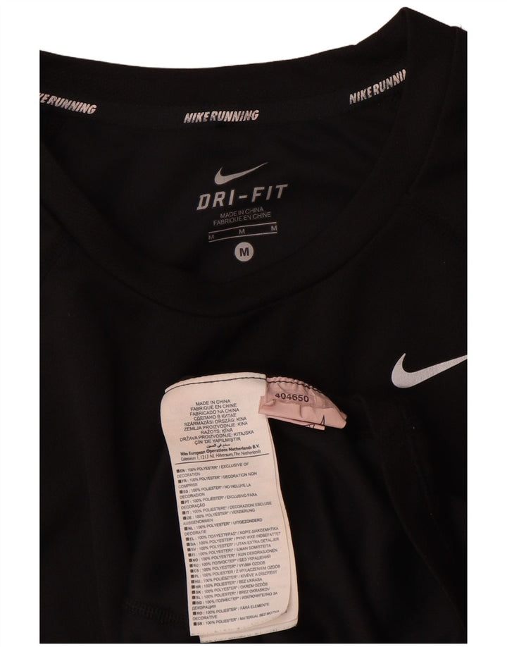Męska koszulka Nike Dri Fit Top, średni czarny poliester