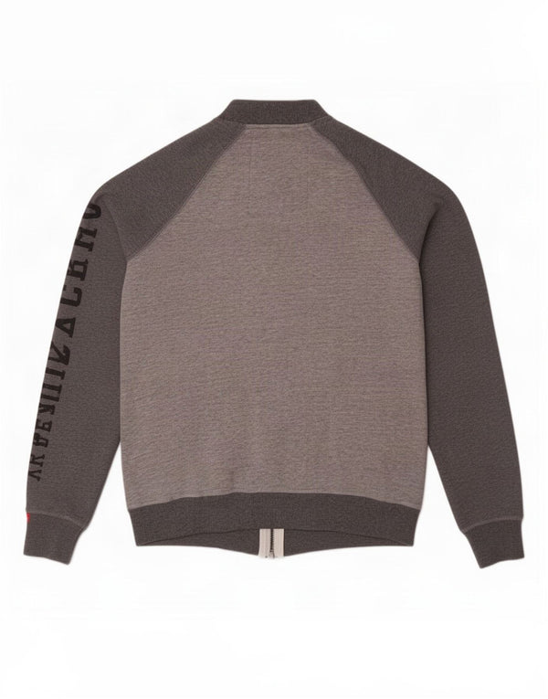 Superdry Mens Graphic Tracksuit Top Jacket Large Grey Colourblock Cotton